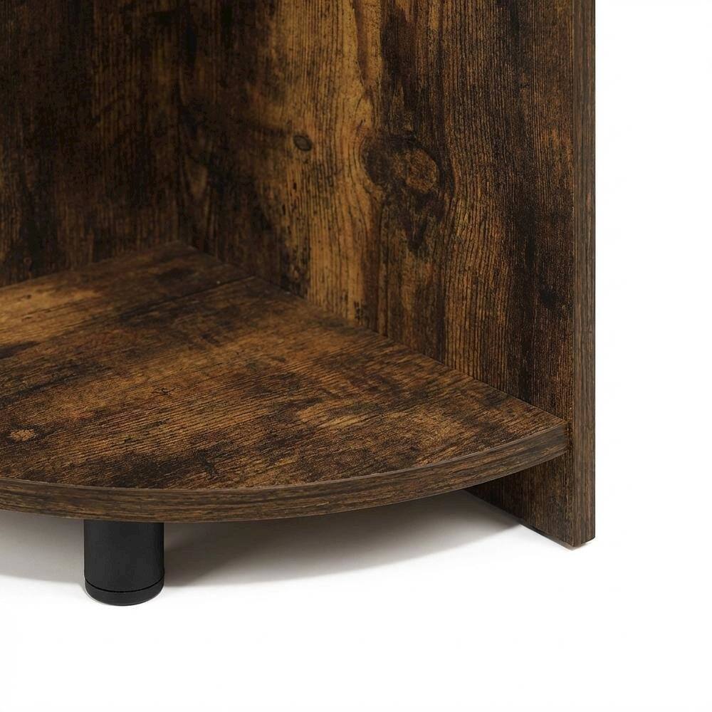 Alt View 2. FurniFact - Engineered Wood bookcase with sleek design, durable construction - Amber Pine.