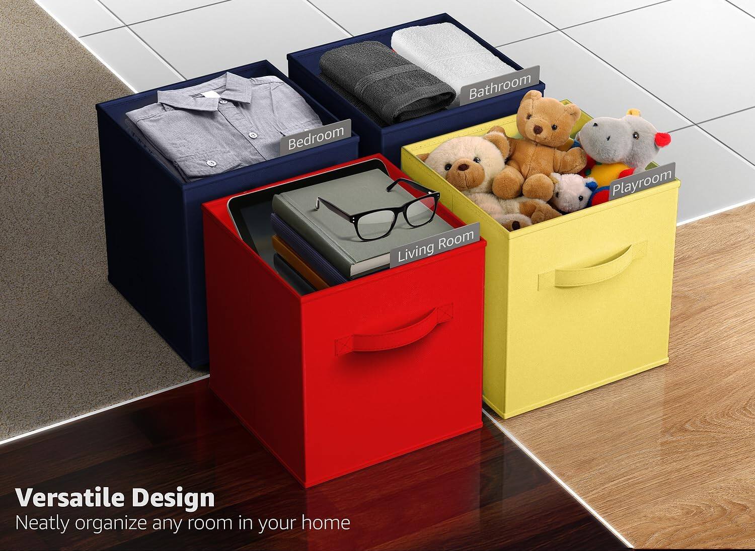 Versatile Design  
Neatly organize any room in your home  

Bedroom  
Bathroom  
Living Room  
Playroom