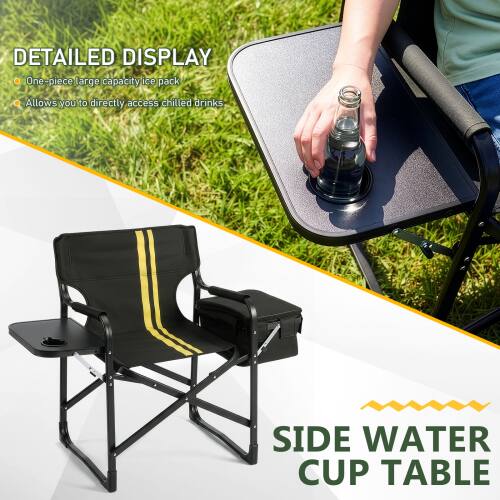 DETAILED DISPLAY  
One-piece large capacity ice pack  
Allows you to directly access chilled drinks  

SIDE WATER CUP TABLE
