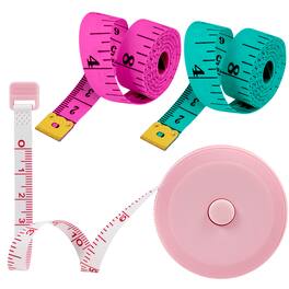 Garnen - 3x Body Measuring Tape Body Tape Measure, Flexible & Retractable Measuring Tape for Body Measurements Sewing Fabric 60" - Pink|Pink|Green