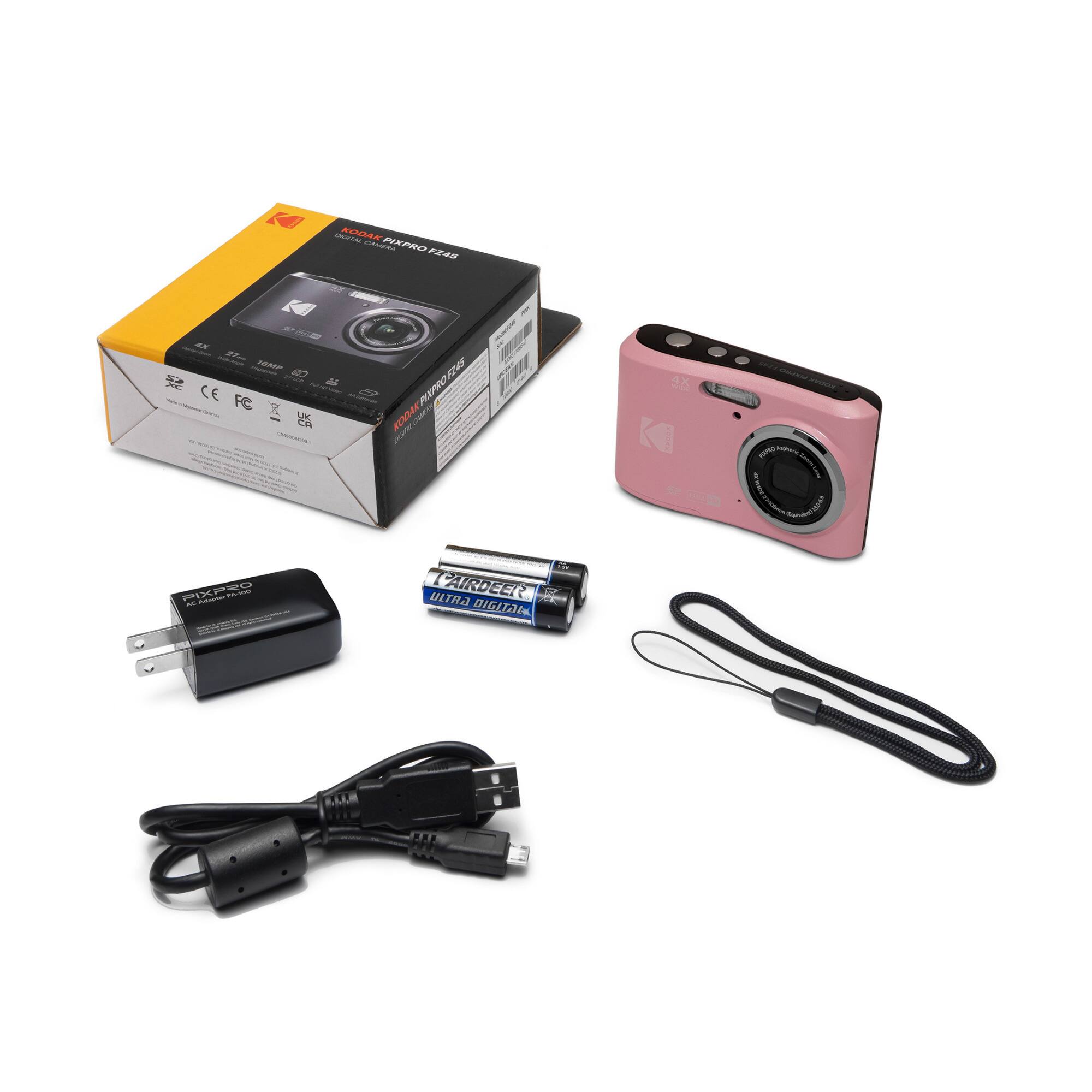 KODIAK PIXPRO FZ58  
4X  
2.7"  
14MP  
CE  
FC  
DIGITAL  

TAIRDEER  
ULTRA MILITARY  

PIXPRO  
Rechargeable Battery  

PIXPRO  
USB Charger  

PIXPRO  
AC Adapter