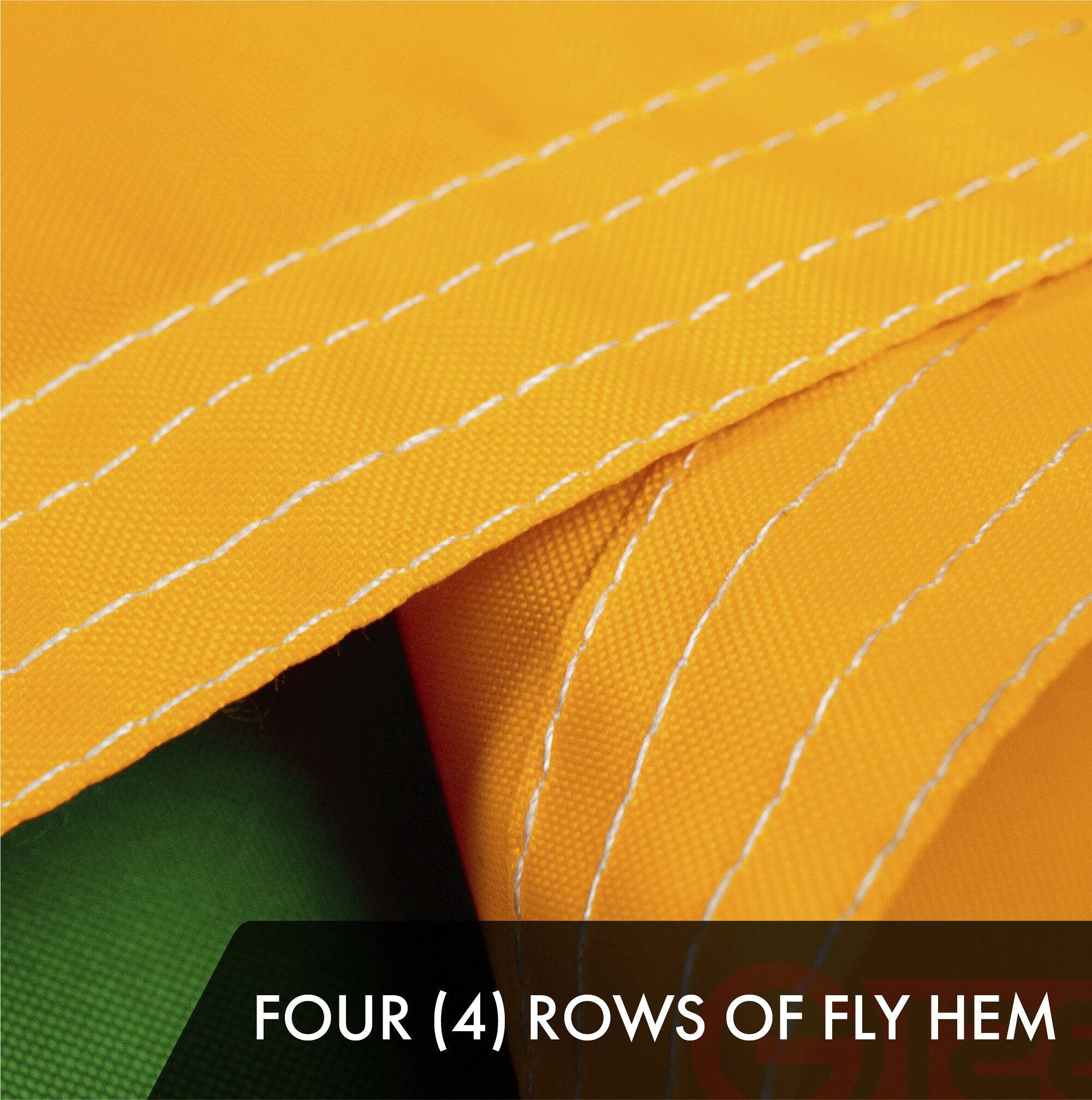 FOUR (4) ROWS OF FLY HEM