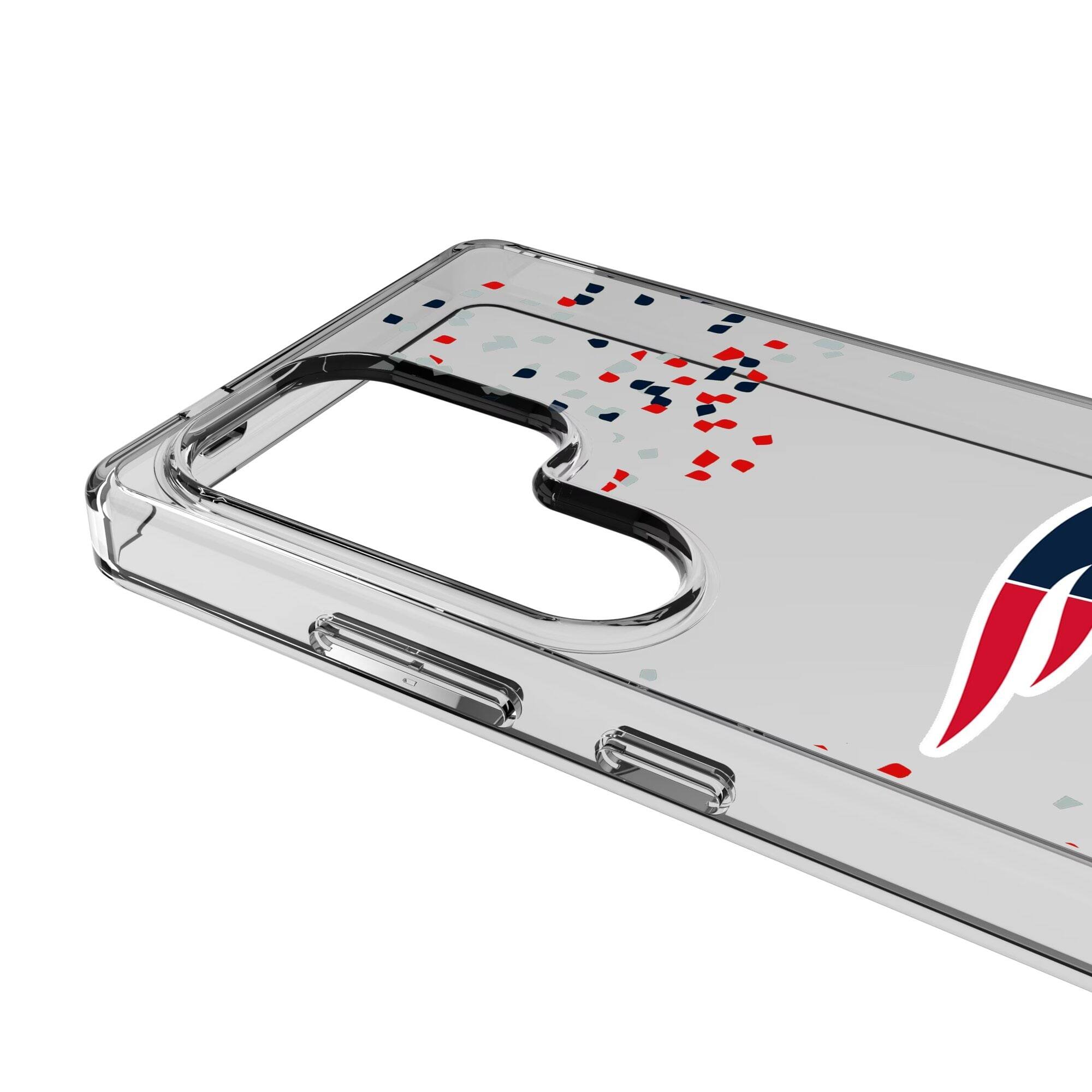 Alt View 2. Keyscaper - Galaxy Clear Case with Confetti Design - S23 - Multicolor.