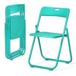 Winado - 4PCS Plastic Folding Chairs Portable Commercial Seat for Outdoor Indoor Events, Dinning, Wedding, Party, Office, Camping - Mint Green