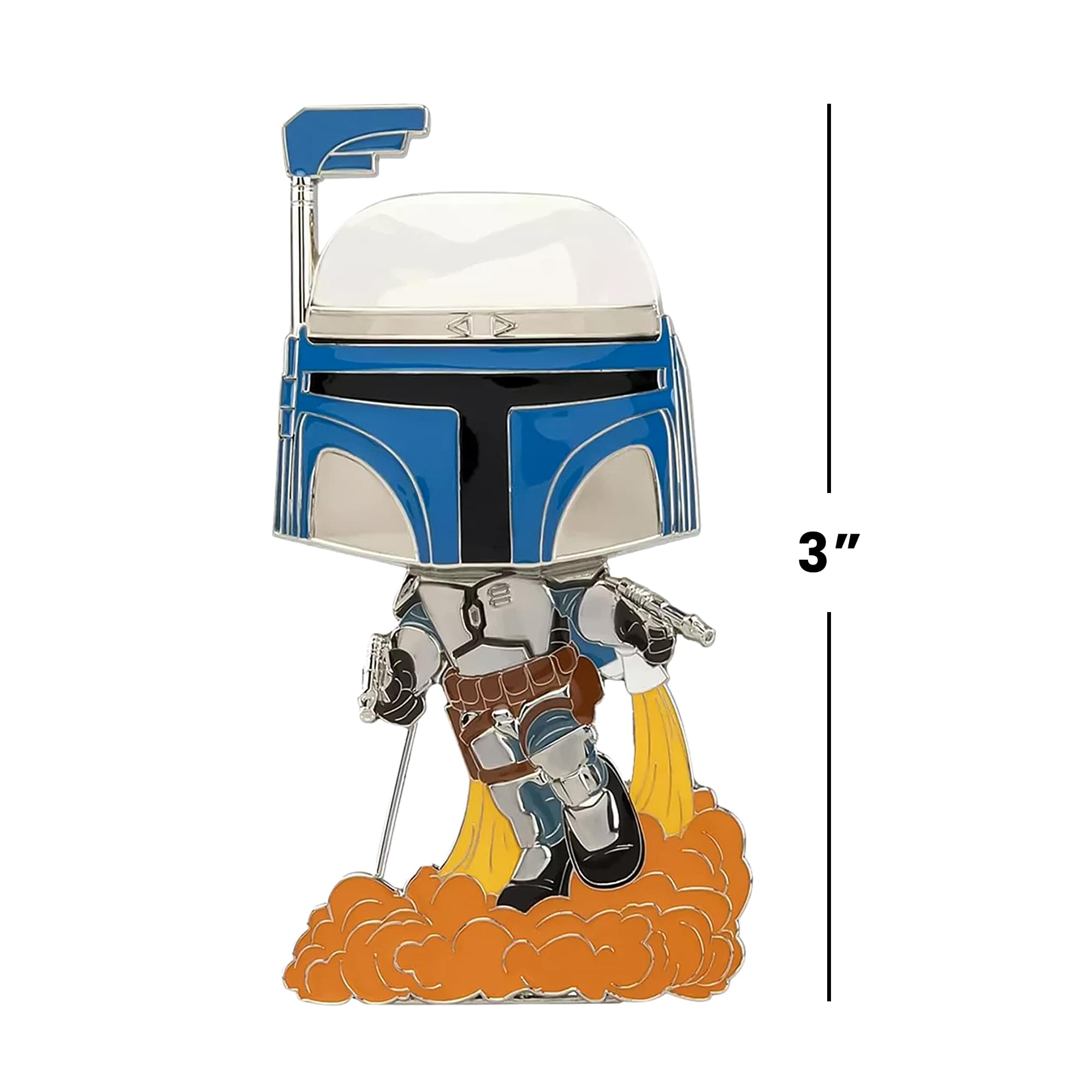 Alt View 4. Funko - Star Wars 3 inch Funko POP Pin | Jango Fett - Blue.