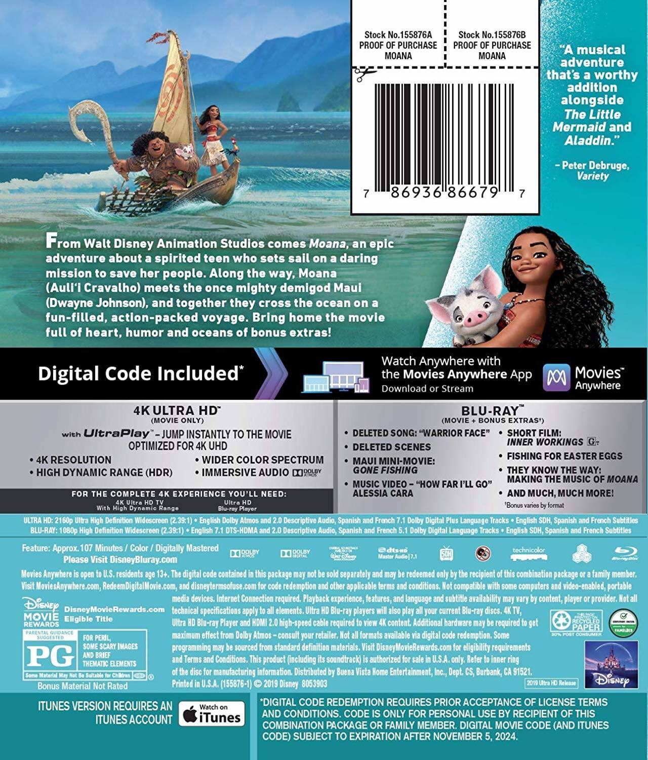 Alt View 1. Moana   - 4K Blu-Ray.