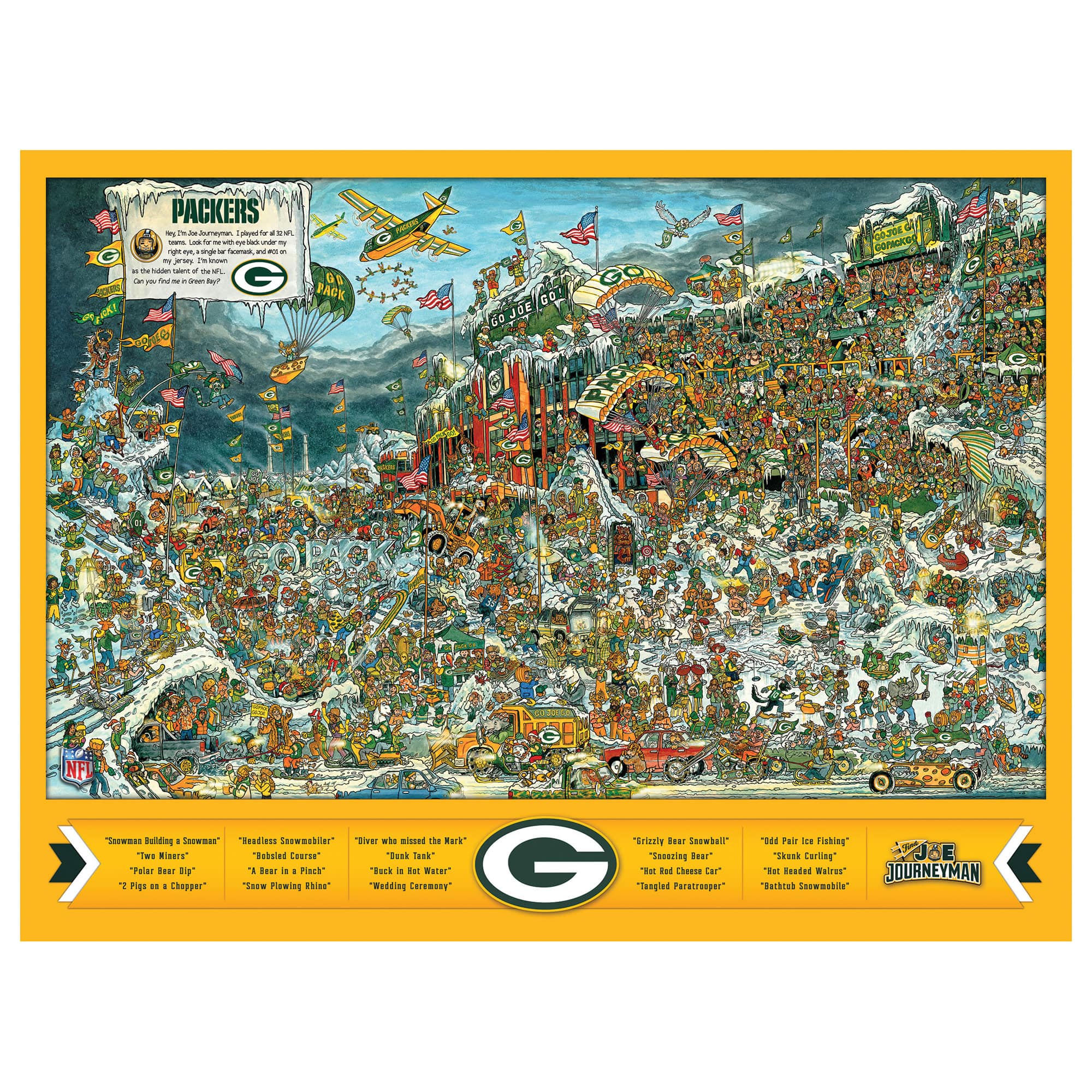 YouTheFan - Green Bay Packers 500-Piece Joe Journeyman Puzzle - Multicolor price history on PriceWatchPro