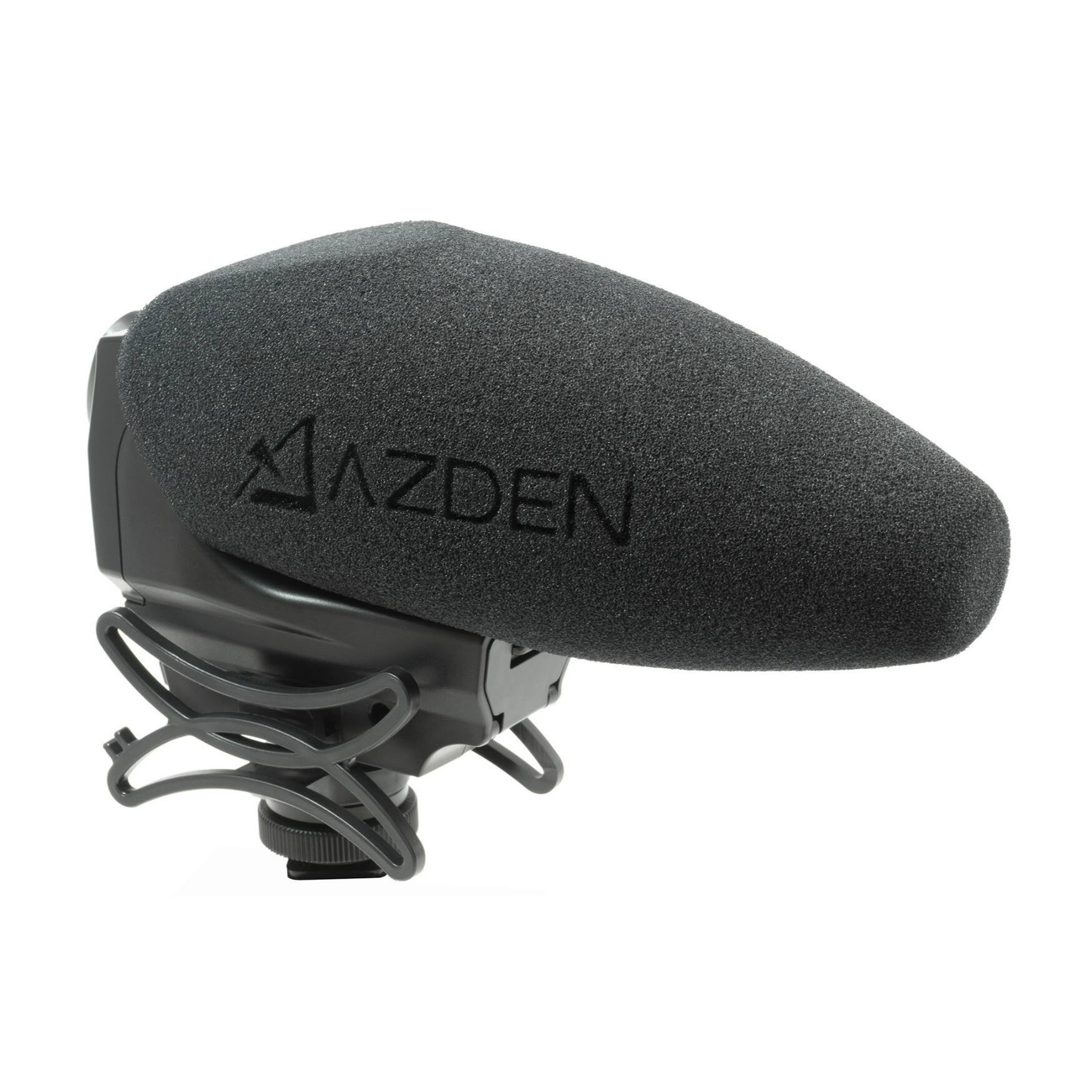 Angle. Azden - Azden SMX-30 Mic w/ Stereo/Mono Switch & SWS-30 Furry Windshield Cover Accessory.
