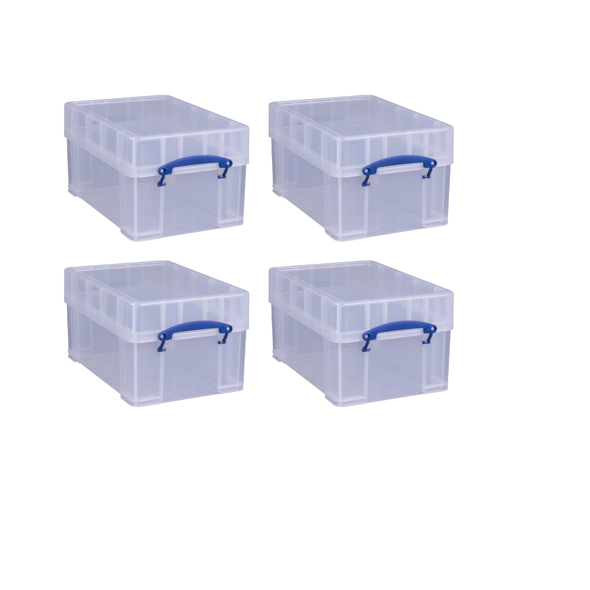 Alt View 1. Really Useful Box - Really Useful Box 9 Liters Transparent Storage Container with Snap Lid, 8 Pack.
