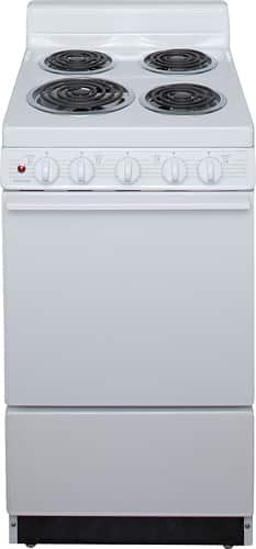 Peerless-Premier - 20" Freestanding Electric Range - White on White