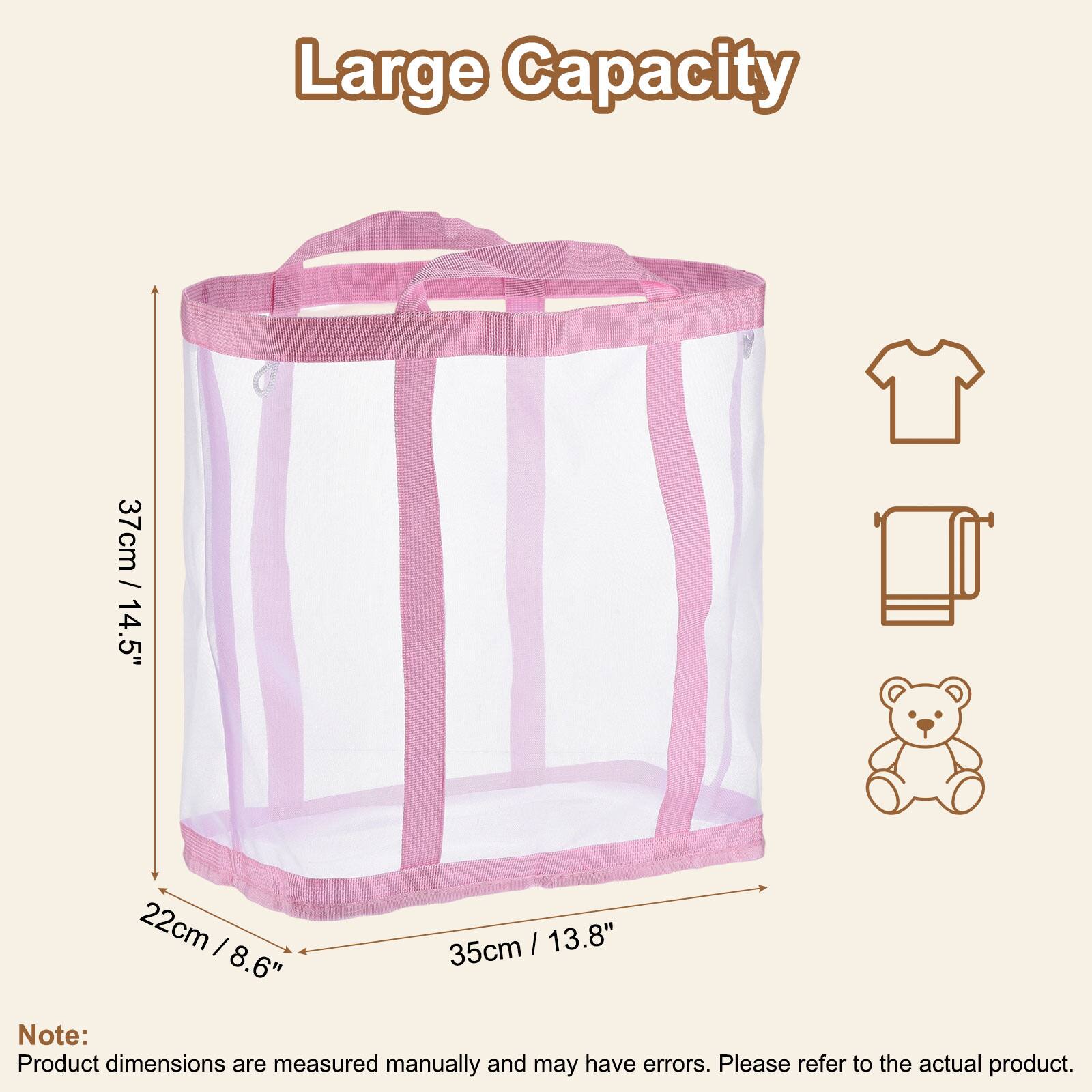 Large Capacity 37cm / 14.5" 22cm / 8.6" 35cm / 13.8" Note: Product dimensions are measured manually and may have errors. Please refer to the actual product.