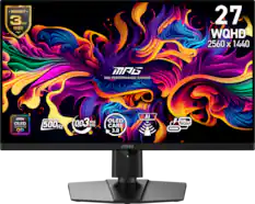 WARRANTY 3 YEARS OLED 27 WQHD 2560 X 1440 MAG MSI PERFORMANCE GAMING msi OLED GAMING QD 500Hz 0.03 ms GTG OLED CARE 3.0 AI 98W