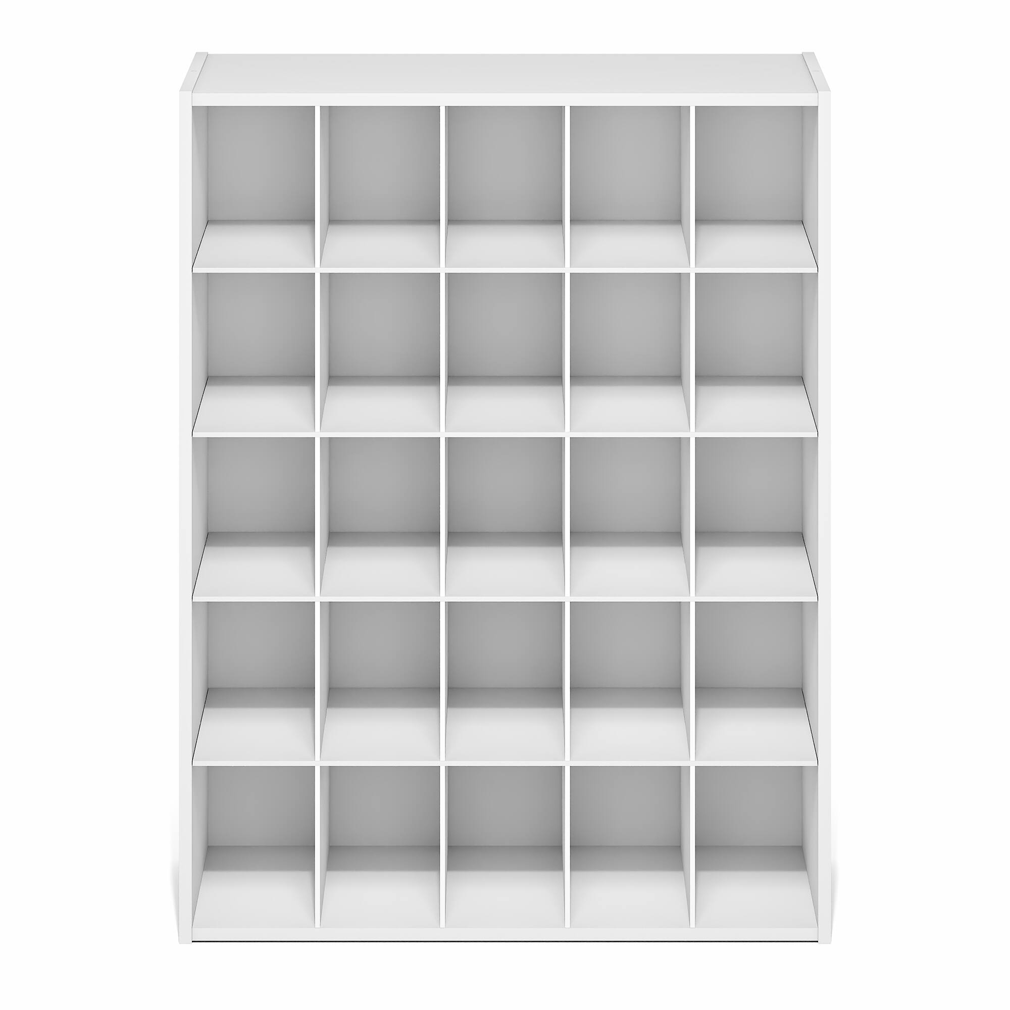 Alt View 5. Furinno - FANO Shoe Rack, 25-Cube Shoe Organizer, Stackable Shoe Organizer, for Closet Entryway, Office, Garage - White.