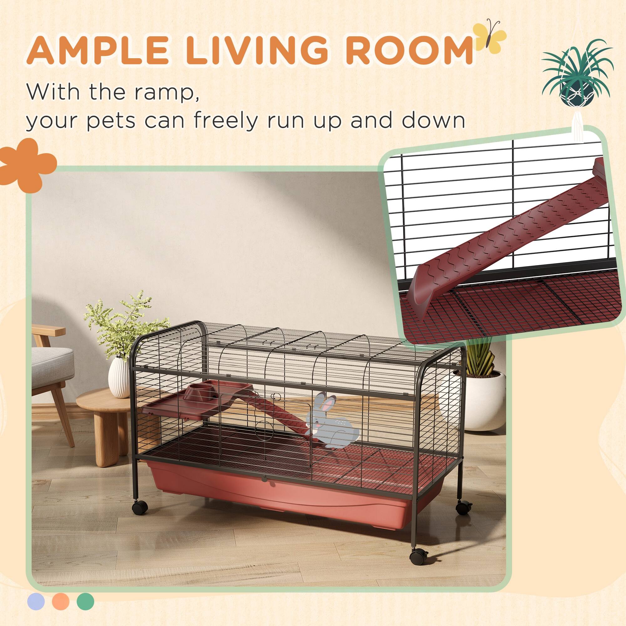 AMPLE LIVING ROOM  
With the ramp, your pets can freely run up and down