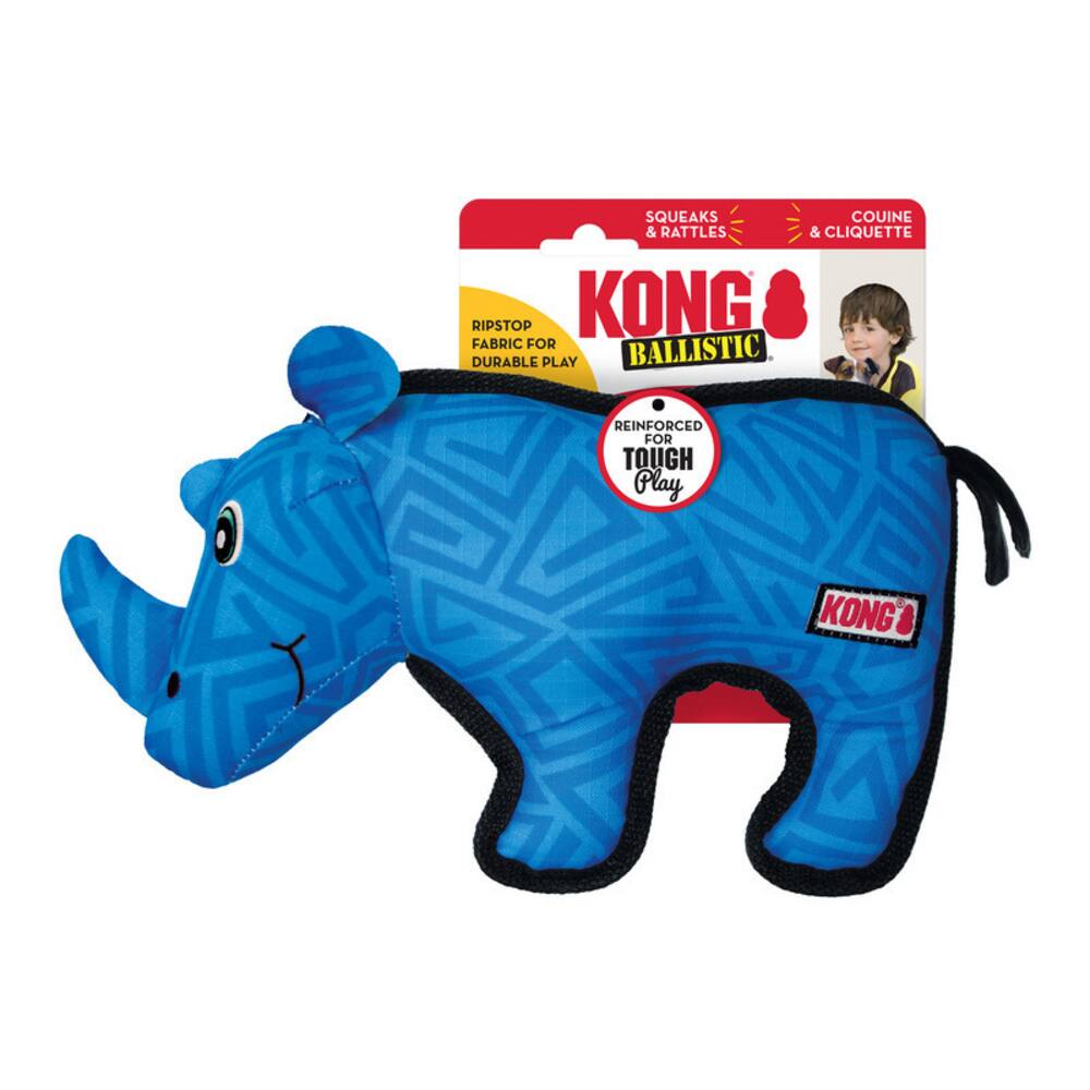 Squeaks, Couine & Rattles & Cliquette Ripstop Kong Fabric for Durable Play Ballistic  
Reinforced for Tough Play