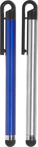Front Standard. i-tec Electronics - Styluses (2-Pack) - Blue/Silver.