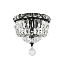 Elegant Lighting - Tranquil 8 inch black flush mount - Black And Clear
