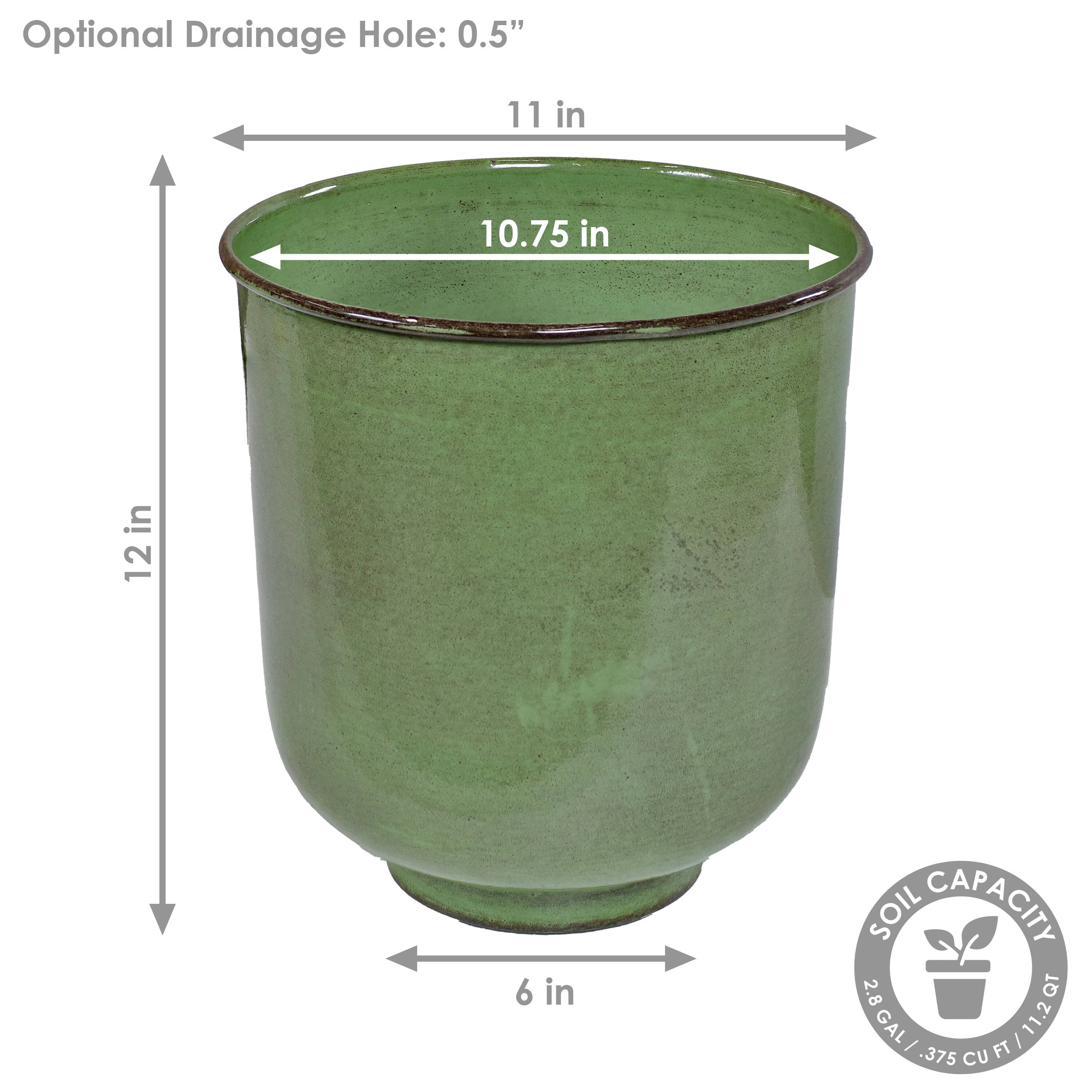 Optional Drainage Hole: 0.5"

11 in
10.75 in
12 in
6 in

SOIL CAPACITY
2.8 GAL / 11.2 QT / 3.75 CU FT