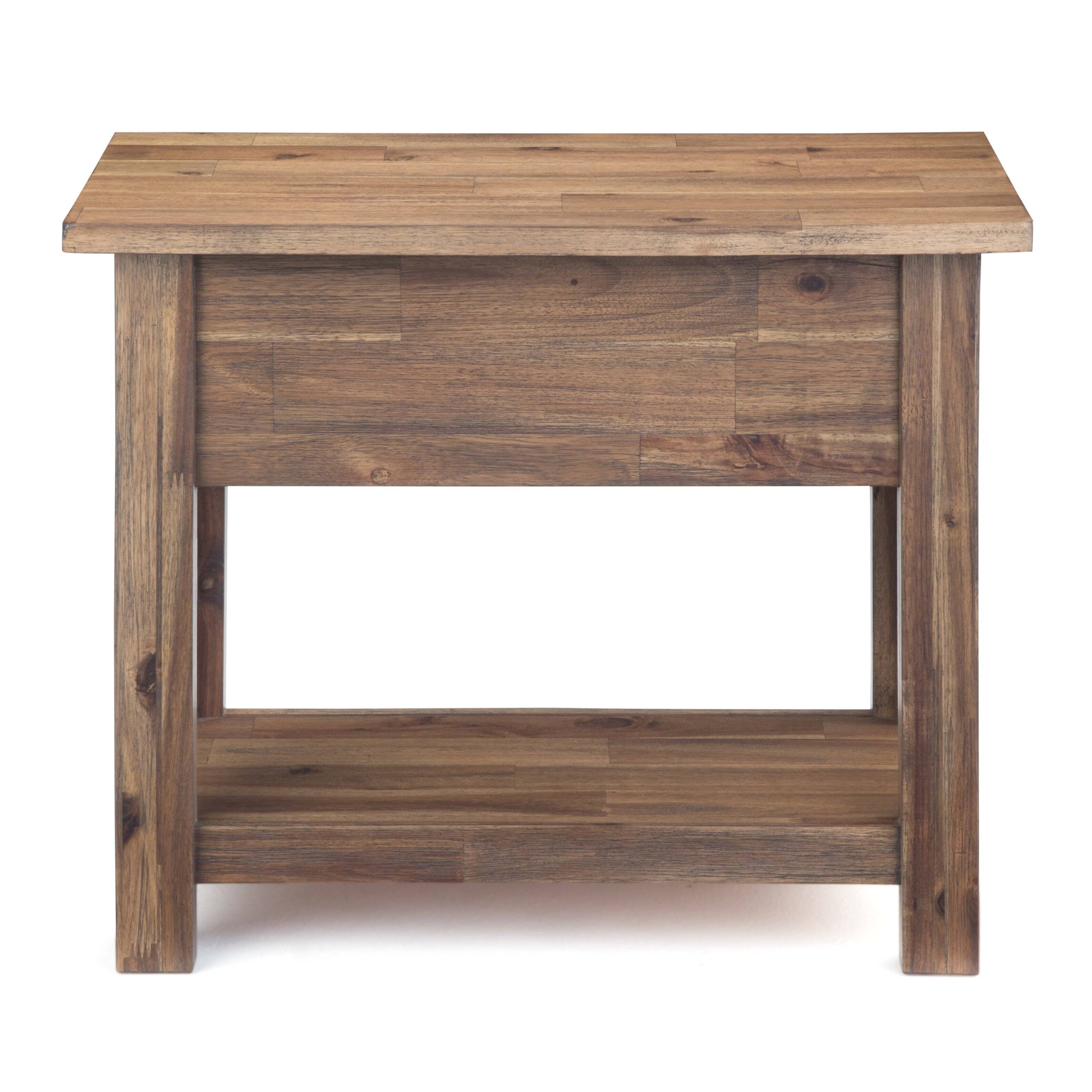 Alt View 16. Simpli Home - Monroe Narrow Side Table - Rustic Natural Aged Brown.