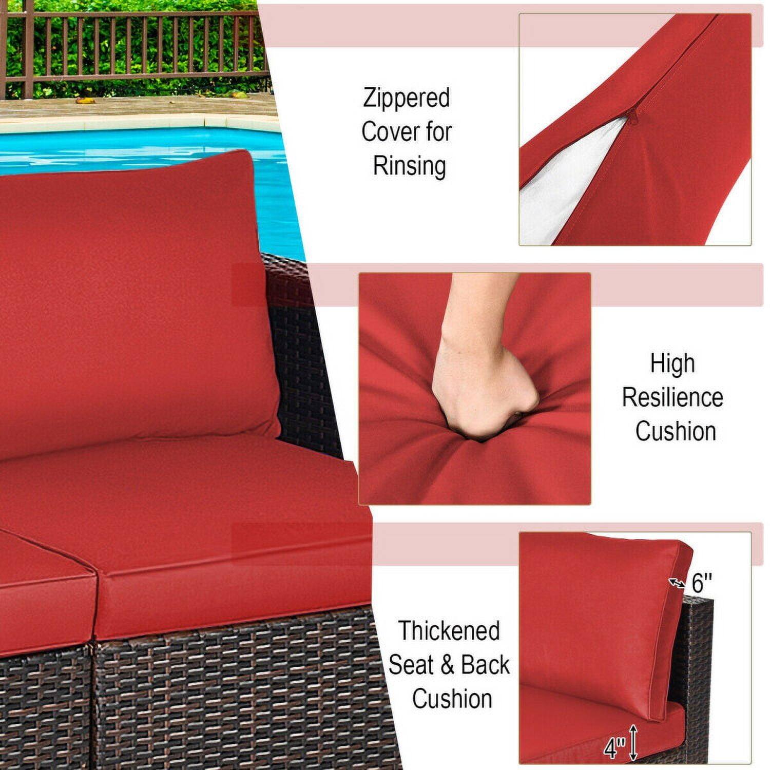 Zippered Cover for Rinsing  
High Resilience Cushion  
Thickened Seat & Back Cushion  
6" Thickened Seat & Back Cushion 4"