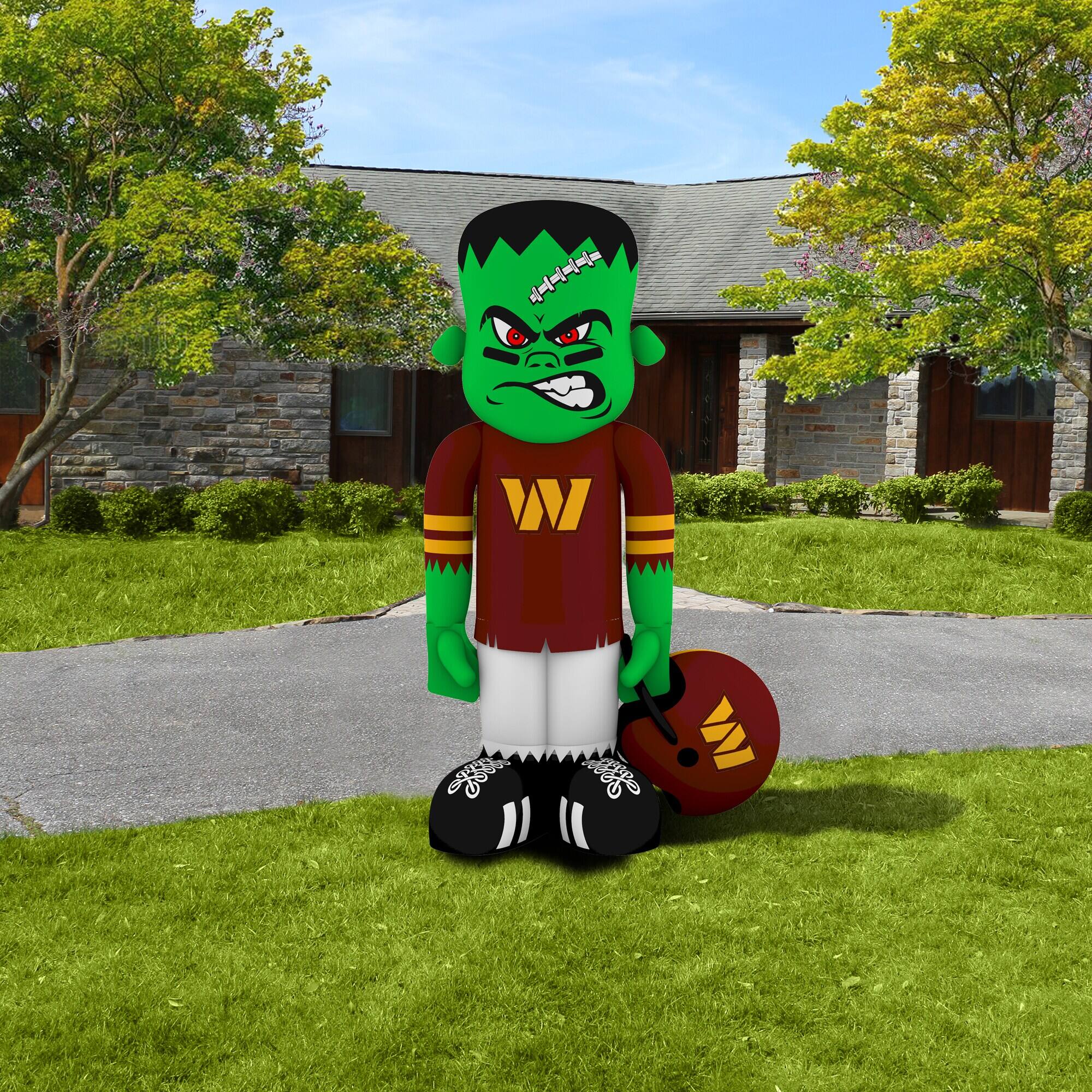 Alt View 3. Sporticulture - Washington Commanders Halloween Lawn Inflatable Steinbacker - Multicolor.