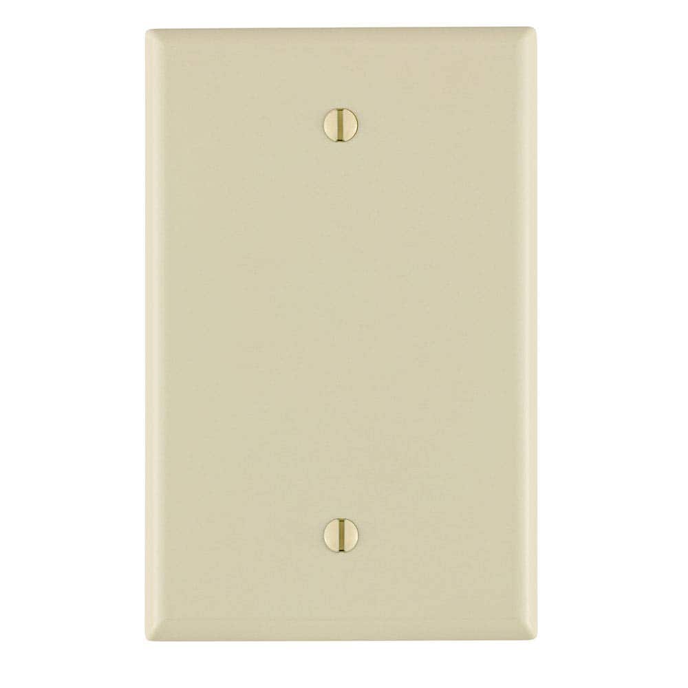 Leviton - 1 gang Nylon Blank Wall Plate 1 pk - Almond