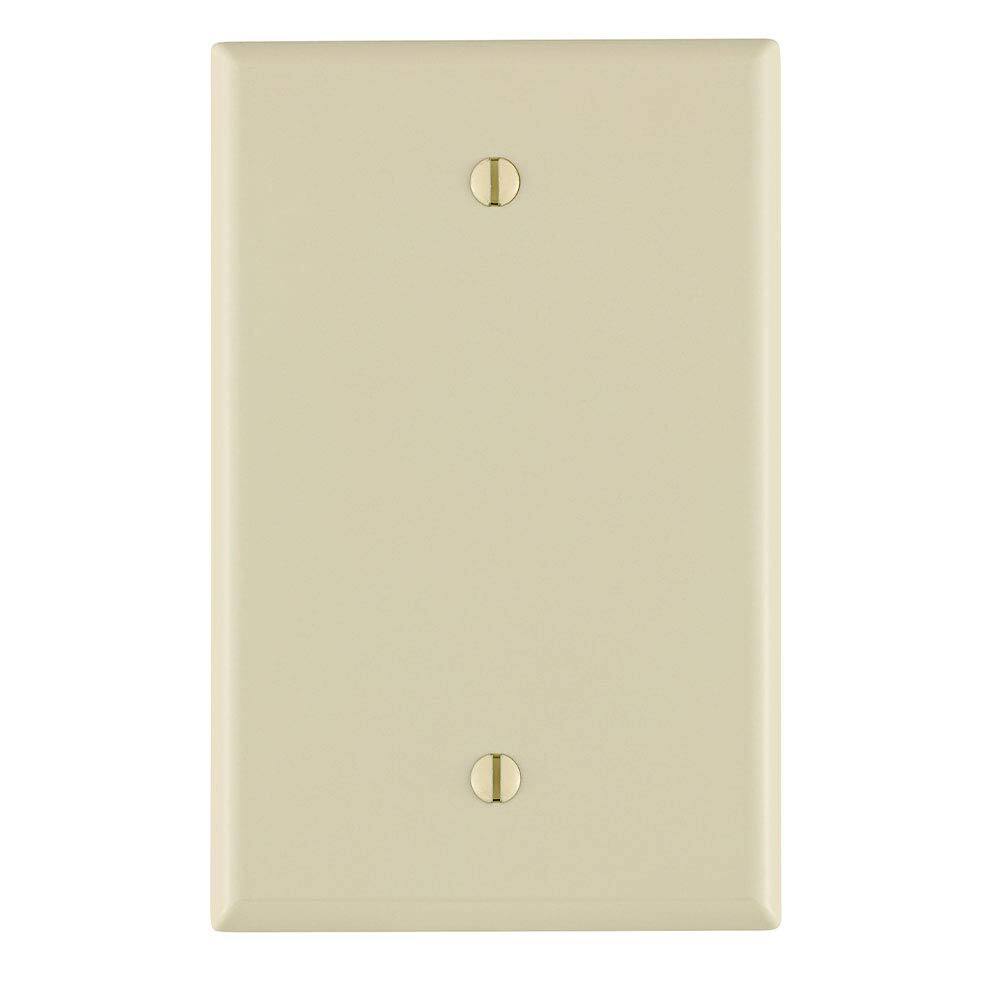 Front. Leviton - Leviton Almond 1 gang Nylon Blank Wall Plate 1 pk - Almond.