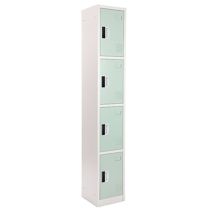 Alt View 2. AdirOffice - Storage Locker 629-Series 72" H 4-Tier Steel Digital Lock 4-Shelf Locker - Misty Green.
