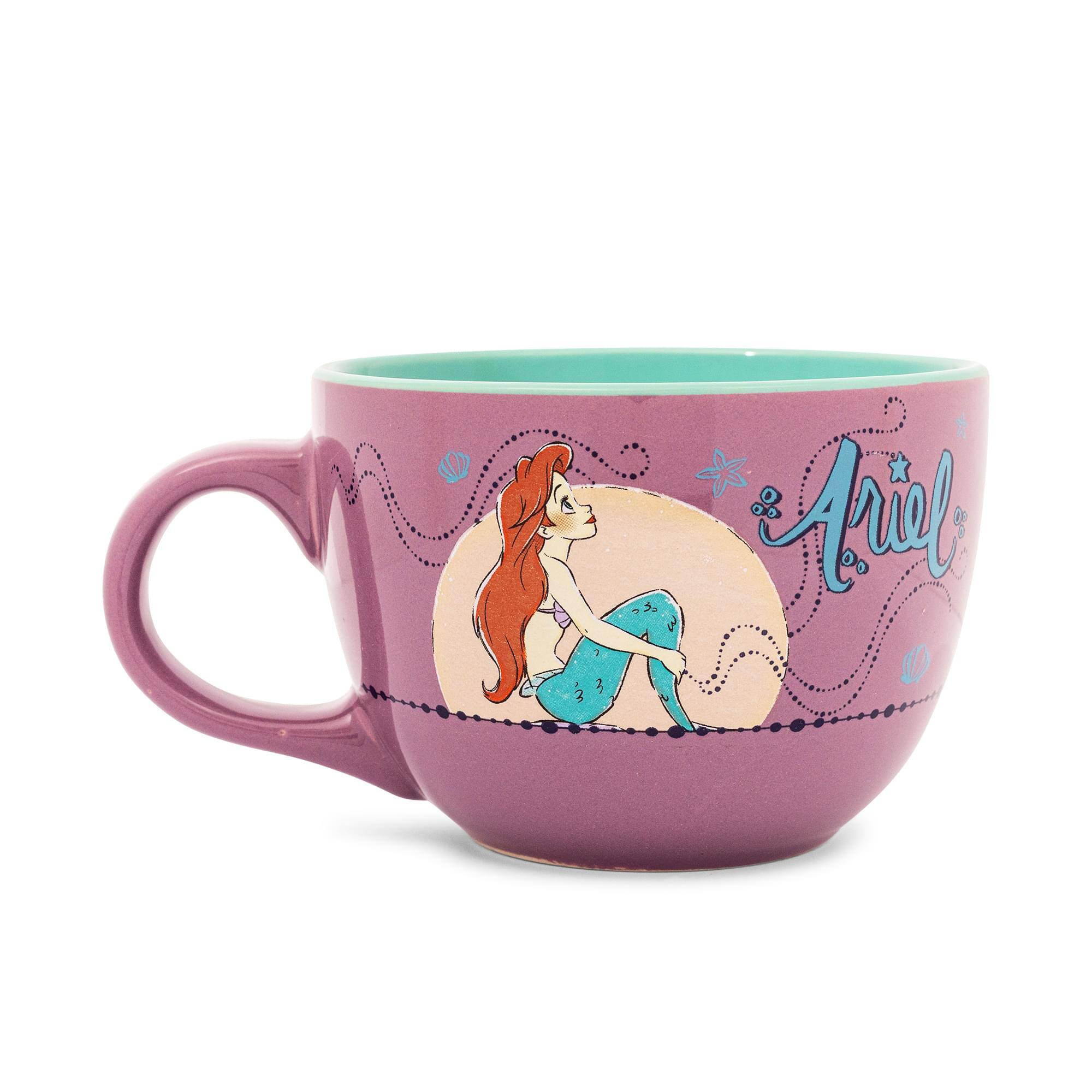 Alt View 1. Disney - Disney The Little Mermaid Ariel Moonlight Ceramic Soup Mug | Holds 24 Ounces - Multi-Colored.