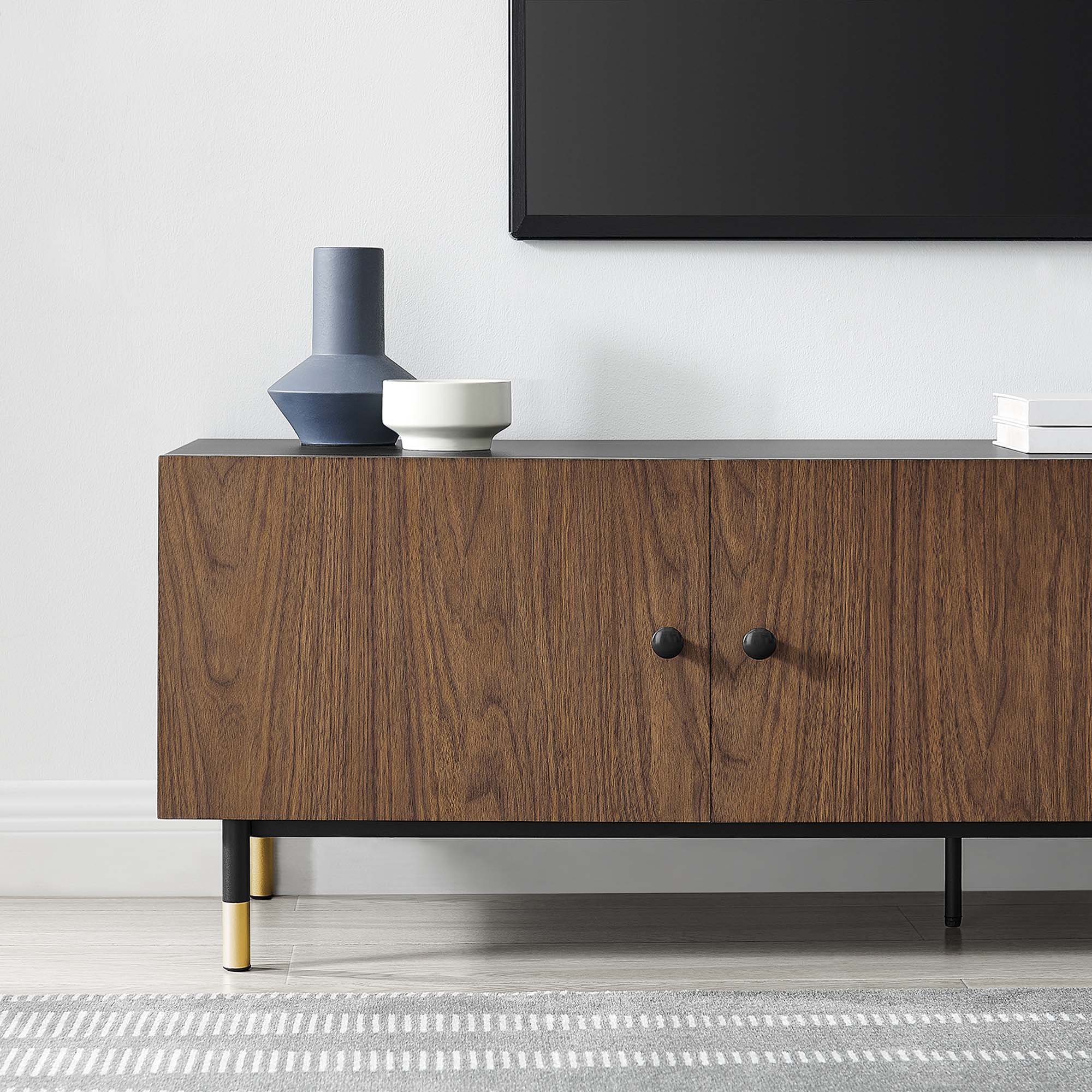 Alt View 1. Modway - Nexus 60" TV Stand by Modway - Black Walnut.