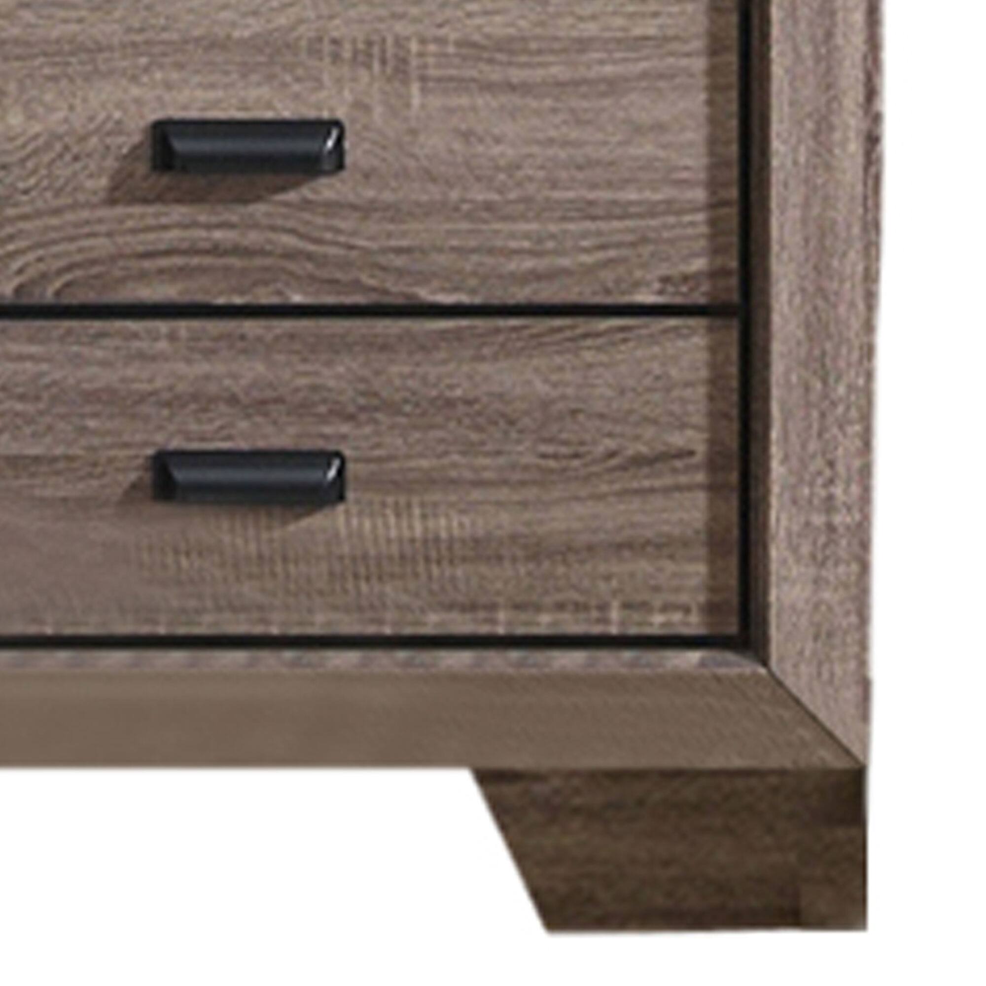 Left. Kings Brand Furniture - Kings Brand Furniture Kerry Wood 5-Drawer Chest, Brown - Brown.