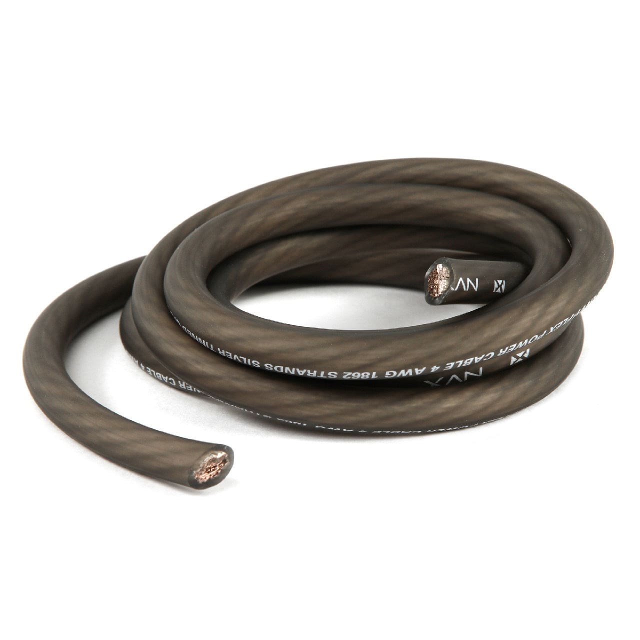 NVX - XW4BK5 5 ft Frosted Black 4-Gauge EnvyFlex Power/Ground Wire Cable, Silver-Tinned 100% Copper, Flexible Multi-Strand price history on PriceWatchPro