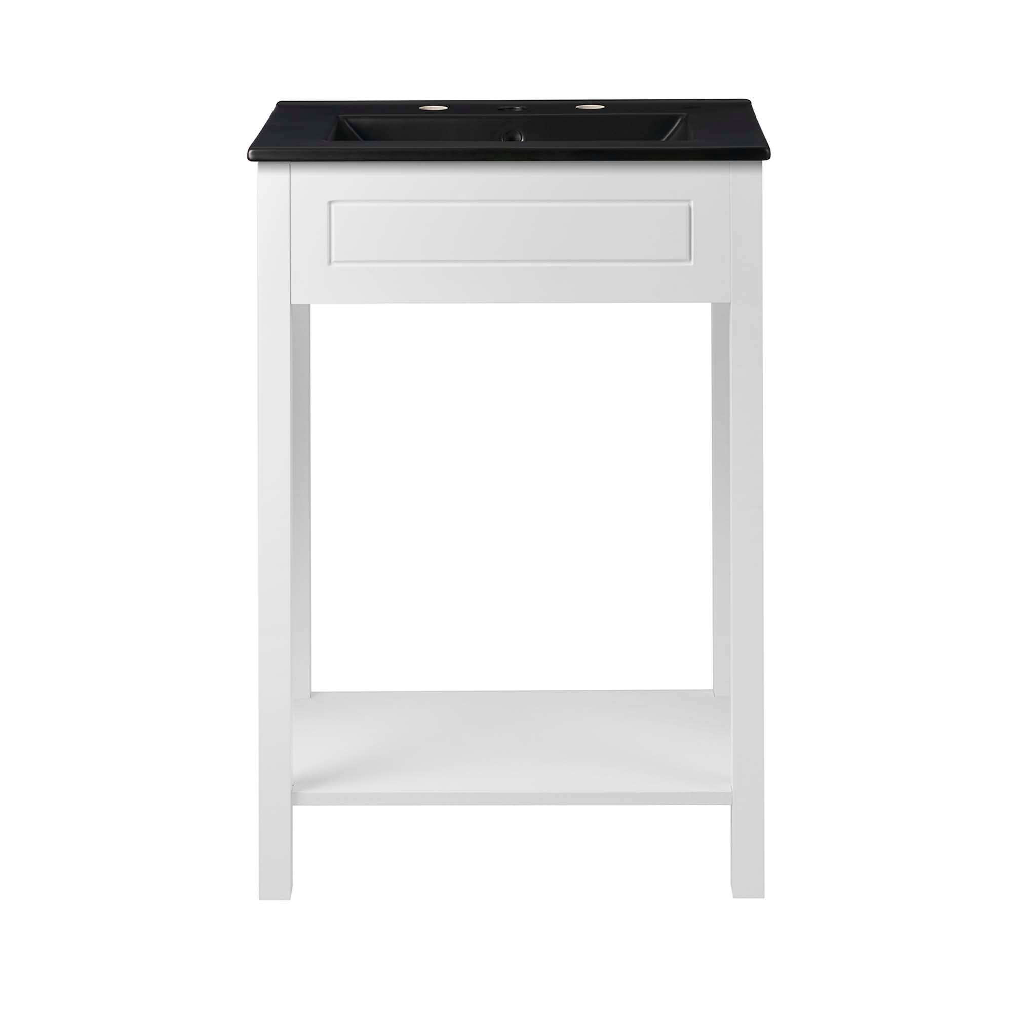 Alt View 2. Modway - Altura Bathroom Vanity Basin Included by Modway - White Black.