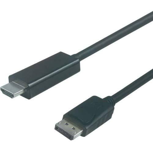 Front. Visiontek - 901214 6-Feet Displayport to HDMI 2.0 Active Male to Male Cable - Black.