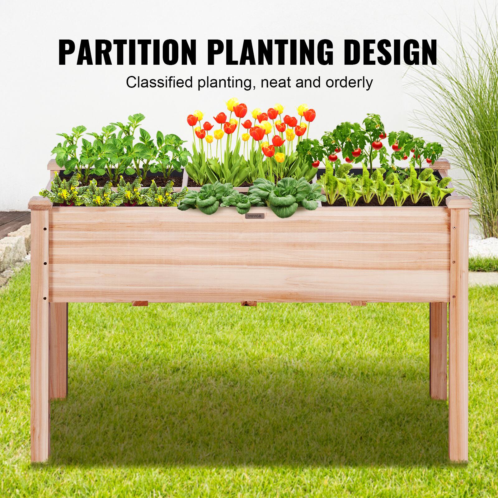 PARTITION PLANTING DESIGN  
Classified planting, neat and orderly