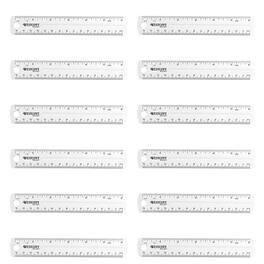Westcott - 6" Plastic Standard Ruler, 12/Box (17723) - Clear