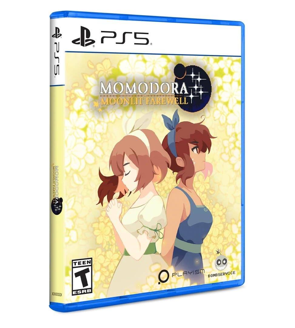 PS5 MOMODORA MOONLIT FAREWELL MOONDAREWELL B MONDXO V XXXXXXX TEEN T ESRB 00 O. PLAYISM BOMBSERVICE