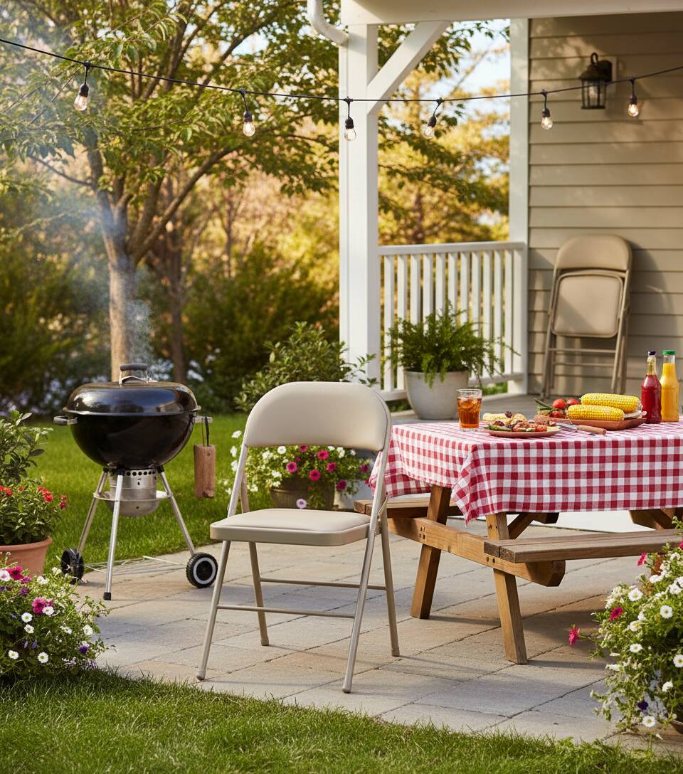 Alt View 4. AOITUN - Folding Chair 2 Pack Leather Padded for Daily Use - Comfortable and Portable Seating for Home or Office - Khaki.