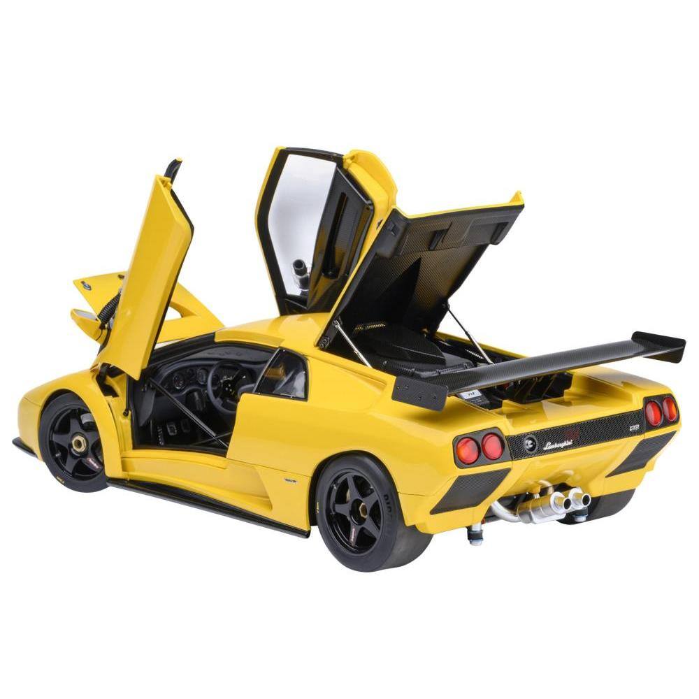 Angle. Autoart - Lamborghini Diablo GTR Superfly Yellow 1/18 Model Car by Autoart - Yellow.