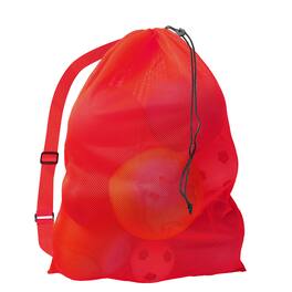 GSE Games & Sports Expert - 30" x 40" Extra-Large Mesh Sports Ball Drawstring Bag with Adjustable Shoulder Strap - Red