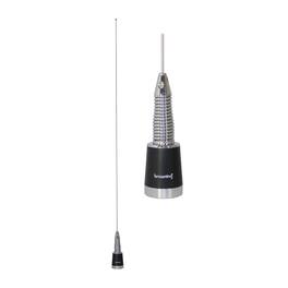 Browning - 200-Watt Pretuned Wide-Band 144-174 MHz 2.4-dBd Gain VHF Antenna BR-158-S with Spring and NMO Mounting - Stainless Steel
