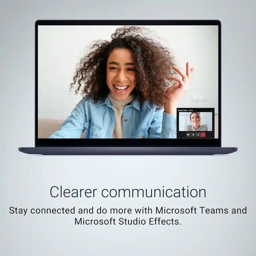 Clearer communication  
Stay connected and do more with Microsoft Teams and Microsoft Studio Effects.