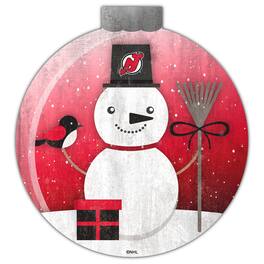 Fan Creations - New Jersey Devils 12'' Snow Globe Wall Art - Multicolor