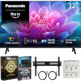 Bundle - Panasonic - 32" S65C Full HD 1080p 60Hz QLED+ Fire TV (2026) + 26-Month Extended Warranty Protection Package
