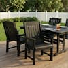 Front. Fortune Candy - HDPE Patio Dining Chair with 18/8 Stainless Steel Hardware,Heavy-Duty Outdoor Seating,600-Lb Capacity for Garden & Yard - Black.