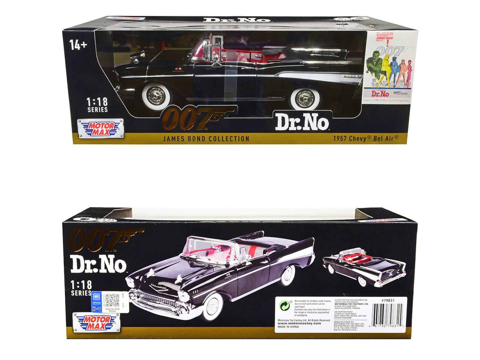Dcto 14+ I JAMIS BONO ! 207 1:18 1 : SERIES MOTOR MAX - S8 U Dr.No 007 Dr.No R JAMES BOND COLLECTION 1957 Chevy Bel Air 007- Dr.No 1:18 SERIES - 2- d MOTOR MAX - ET - - - ie unde ytars mONC - - pums o. -- - - - i .. aOWEE - - aoiad  Comes .... - - - - I motaton - nge - - furttoyn I - - ..... CCON Motouaaa ay autury LM dn Rgnts esarad - www.motormaxtoy.com - ..  - MADE CRNA - - - -. - - n O - .. EPO8RI 1702 ST 1