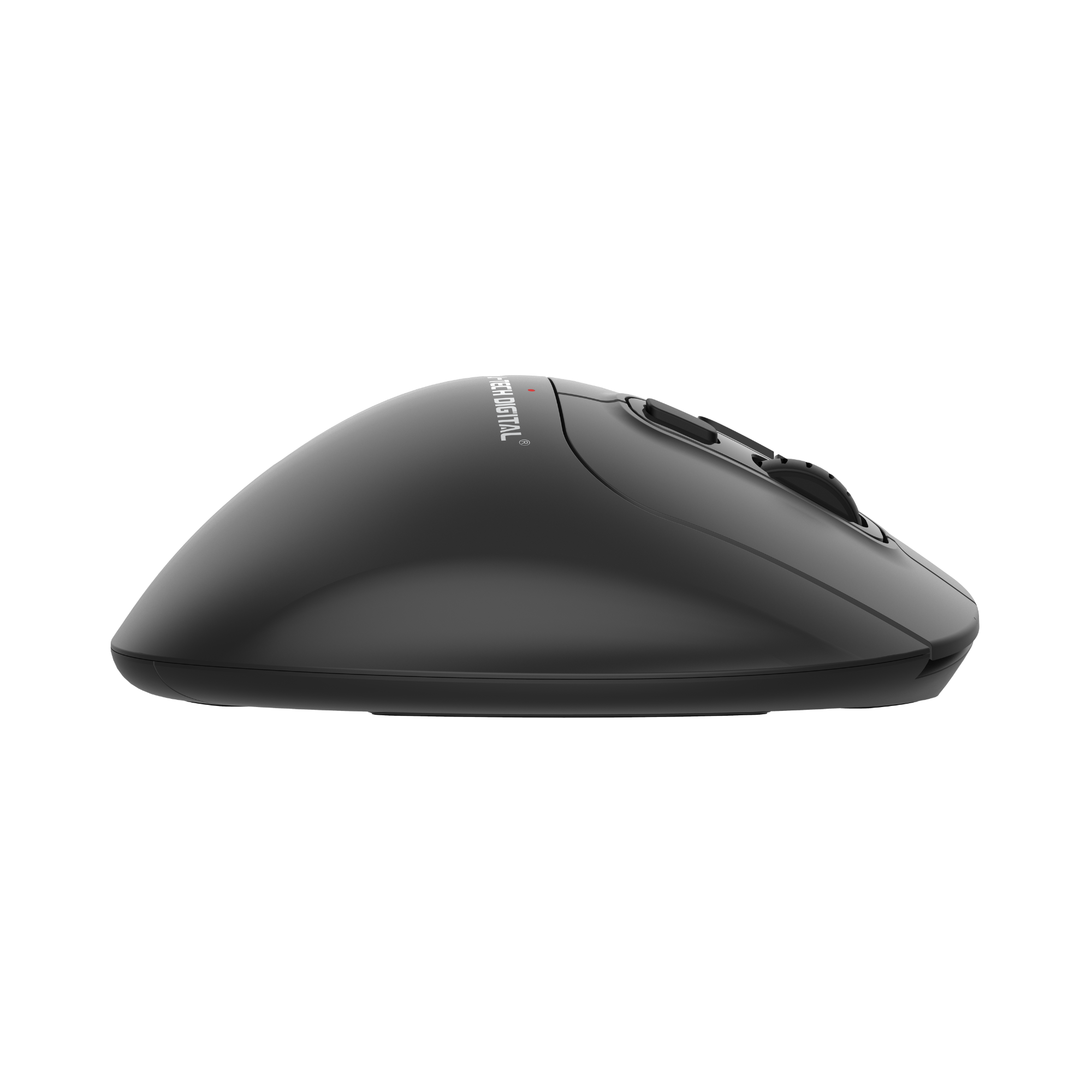 Left. J-Tech Digital - J-Tech Digital Wireless Ergonomic Trackball Mouse with Thumb Control, DPI Adjustment and Multi-System (Black) - Black.