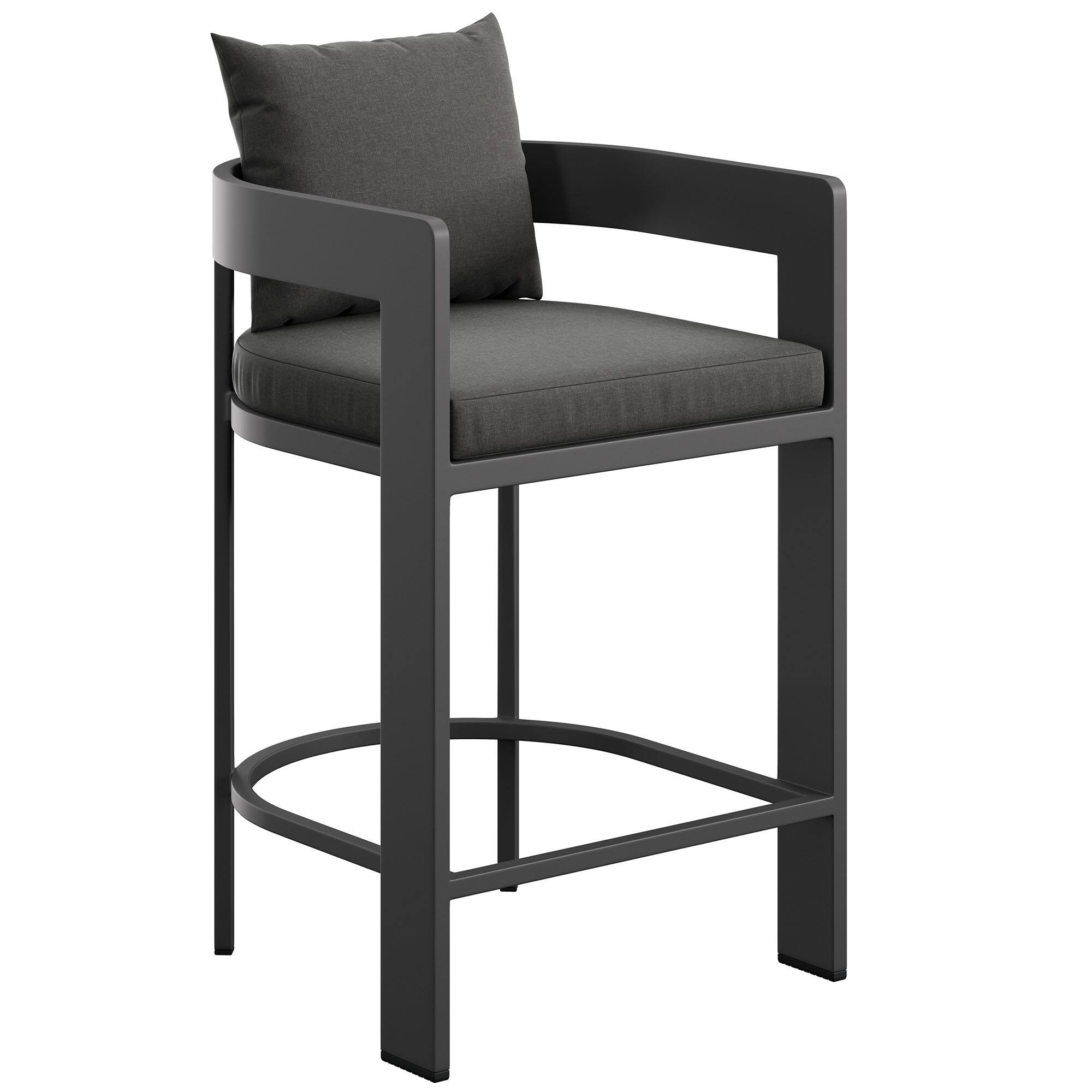 Angle. Modway - Tahoe Outdoor Patio Aluminum Counter Stool by Modway - Charcoal.