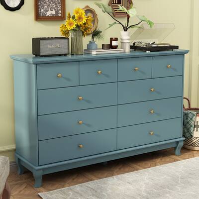 Famapy Horizontal Dresser 10 Drawers of Chest with European Style Elegance Blue BBFAZJ-KF330034-03 - Best Buy Famapy Horizontal Dresser 10 Drawers of Chest with European Style Elegance Blue BBFAZJ-KF330034-03 - Best Buy
