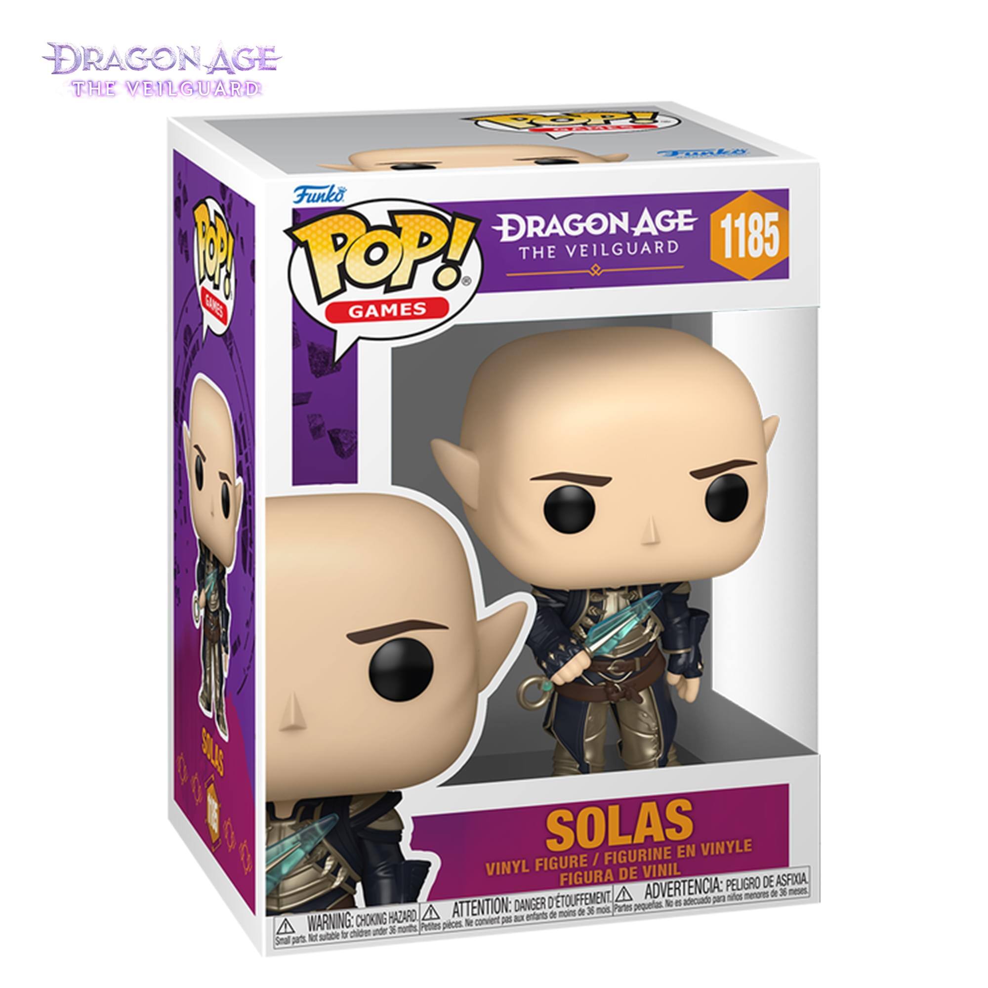 DRAGON AGE THE VEILGUARD TOP FORLA Funko DRAGONAGE AGE 1185 1 W POP! THE VEILGUARD CN GAMES S00S SOLAS VINYLE FIGURINE EN FIGURE / VINYL DE VINIL FIGURA PELIGRO DE ASFIXIA D'ETOUFFEMENT A ADVERTENCIA: par tfte menures 9e 38 meses. DANGER N n aduade ATTENTION: 9e  nos Pates pequeas WARNING: CHOKING HAZARD A convient 5 a nntrts a mons A pices under x notts Pettas tot sntce t chicen Smal pS